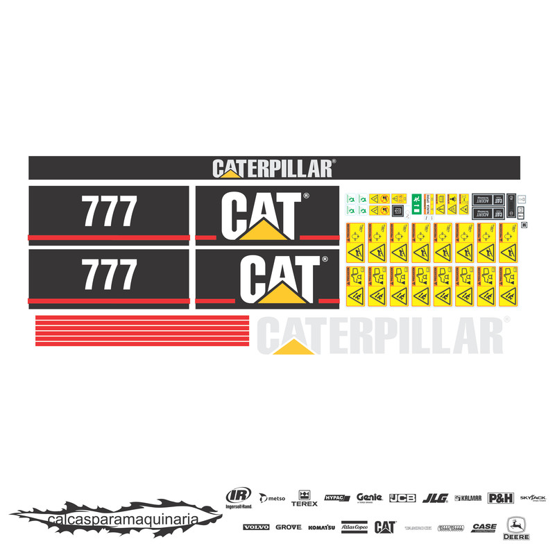 JUEGO DE CALCAS DE RESTAURACION PARA CAT 777