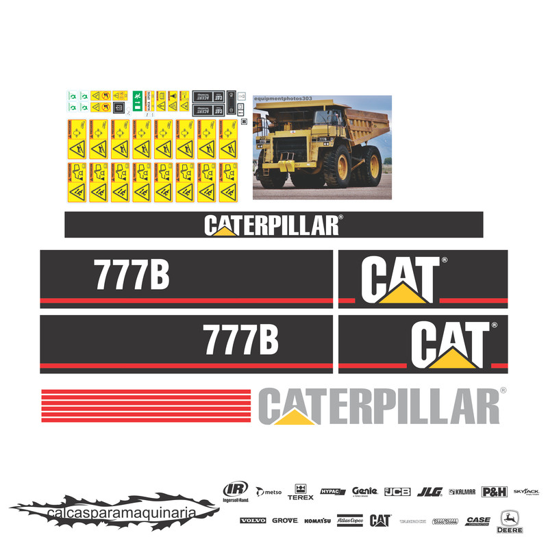 JUEGO DE CALCAS DE RESTAURACION PARA CAT 777B