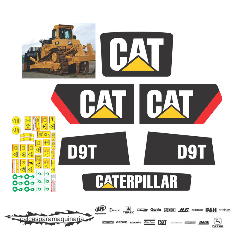 JUEGO DE CALCAS DE RESTAURACION PARA CAT D9T NVO