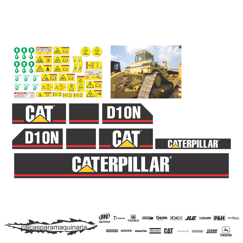 JUEGO DE CALCAS DE RESTAURACION PARA CAT D10N