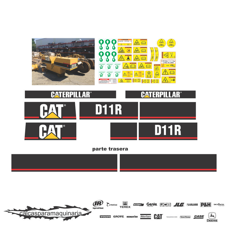 JUEGO DE CALCAS DE RESTAURACION PARA CAT D11R