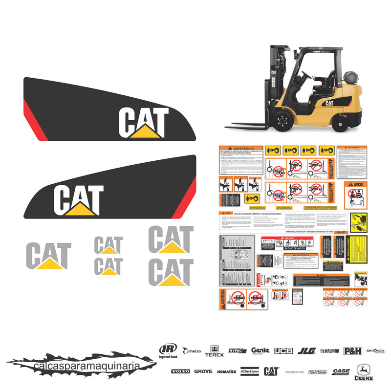 JUEGO DE CALCAS DE RESTAURACION PARA CAT 2C3000