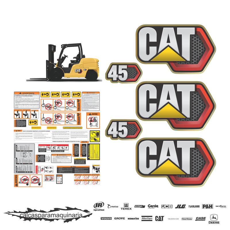 JUEGO DE CALCAS DE RESTAURACION PARA CAT DP45N PANAL