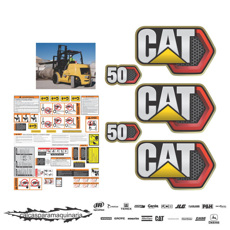 JUEGO DE CALCAS DE RESTAURACION PARA CAT DP50N PANAL