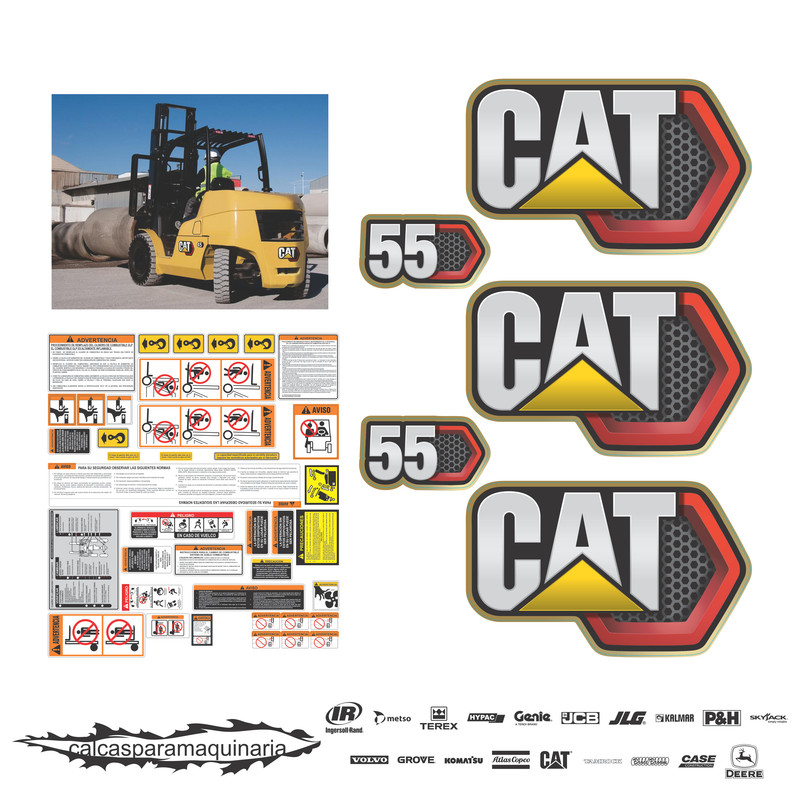 JUEGO DE CALCAS DE RESTAURACION PARA CAT DP55N PANAL