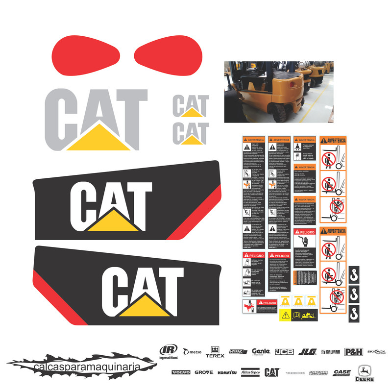 JUEGO DE CALCAS DE RESTAURACION PARA CAT E9000