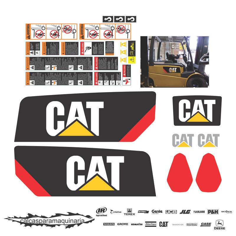 JUEGO DE CALCAS DE RESTAURACION PARA CAT EP7000 NVO