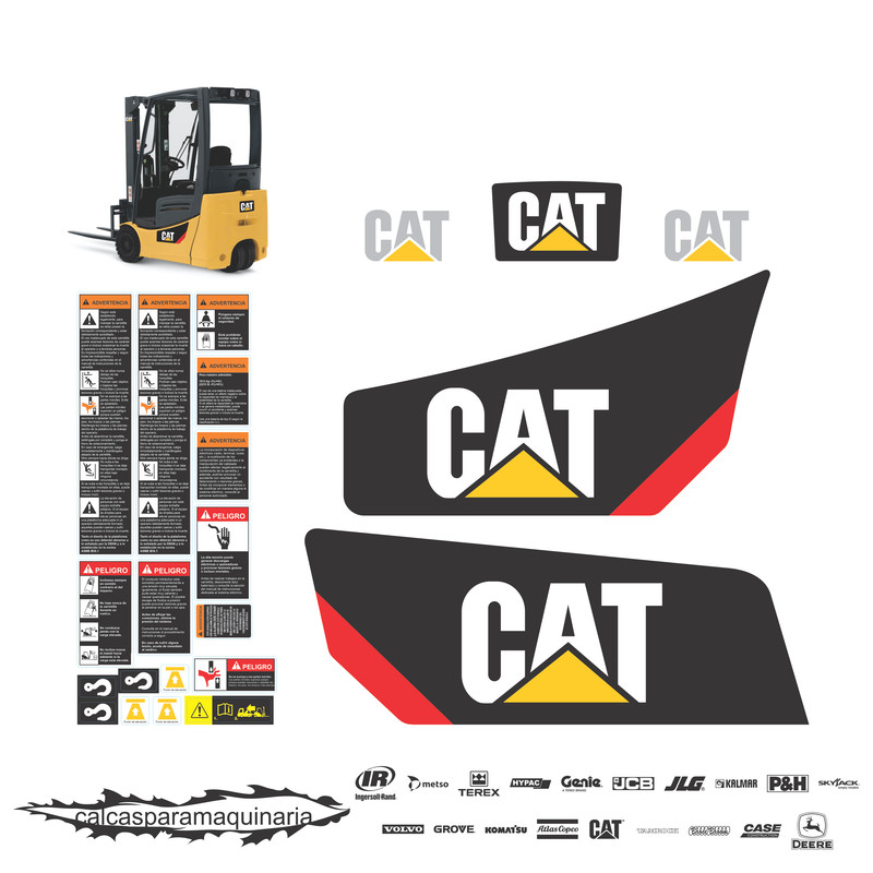 JUEGO DE CALCAS DE RESTAURACION PARA CAT EPC3000 NVO