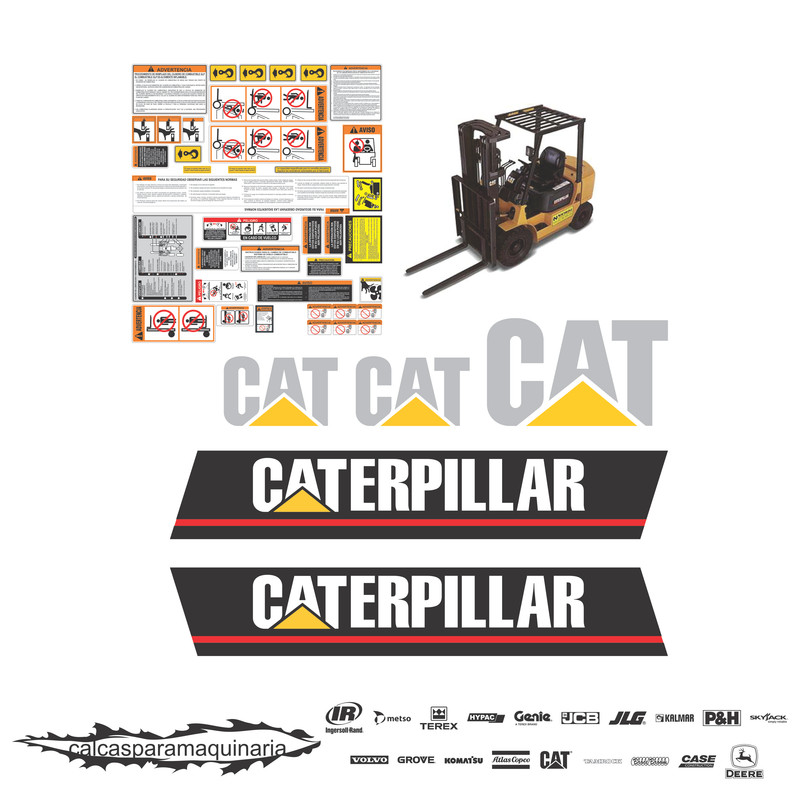 JUEGO DE CALCAS DE RESTAURACION PARA CAT GC15 VJO