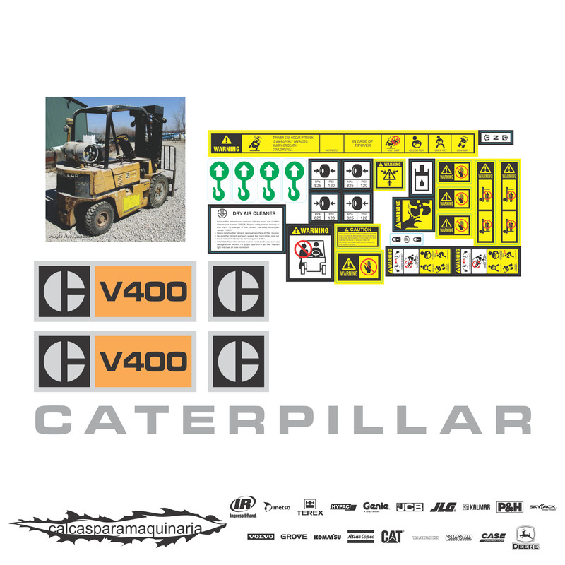 JUEGO DE CALCAS DE RESTAURACION PARA CAT V400 ANTI