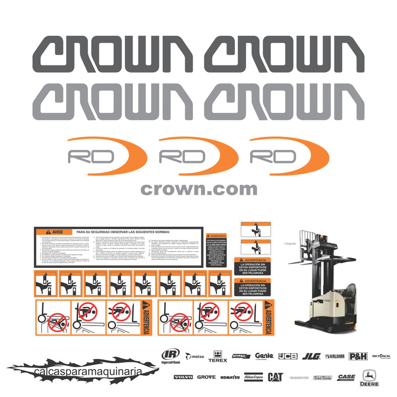 JUEGO DE CALCAS DE RESTAURACION PARA CROWN SC5200