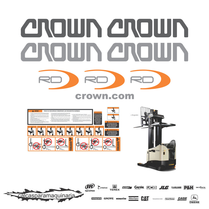 JUEGO DE CALCAS DE RESTAURACION PARA CROWN RD520030