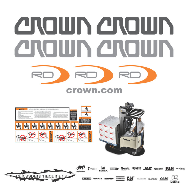 JUEGO DE CALCAS DE RESTAURACION PARA CROWN RD522530