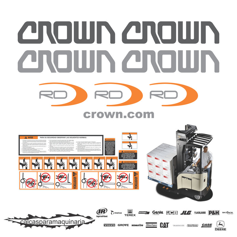 JUEGO DE CALCAS DE RESTAURACION PARA CROWN RD572530