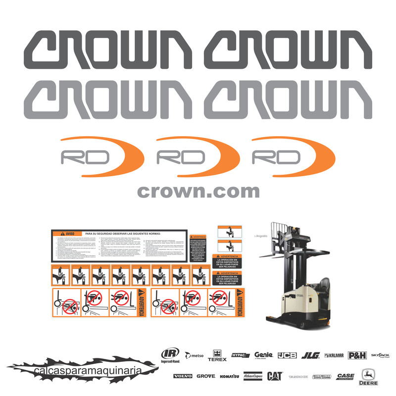 JUEGO DE CALCAS DE RESTAURACION PARA CROWN RD570030