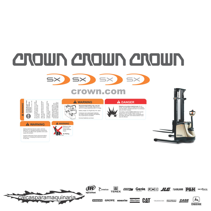 JUEGO DE CALCAS DE RESTAURACION PARA CROWN SX3000