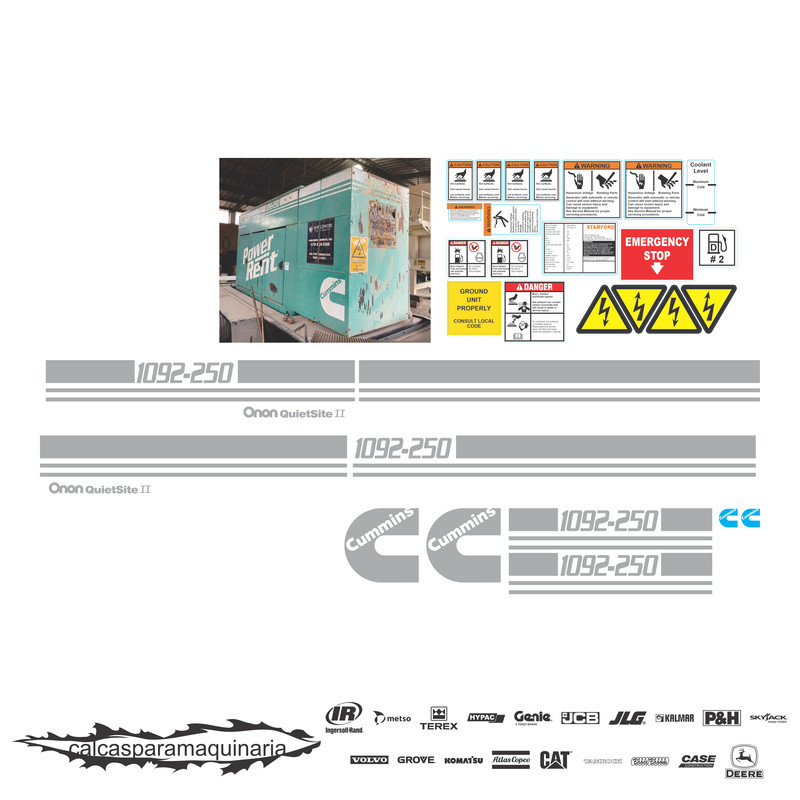 JUEGO DE CALCAS DE RESTAURACION PARA CUMMINS 1092-250