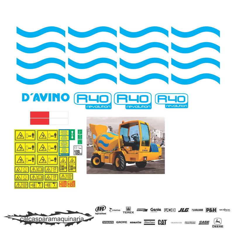 JUEGO DE CALCAS DE RESTAURACION PARA DAVINO R40