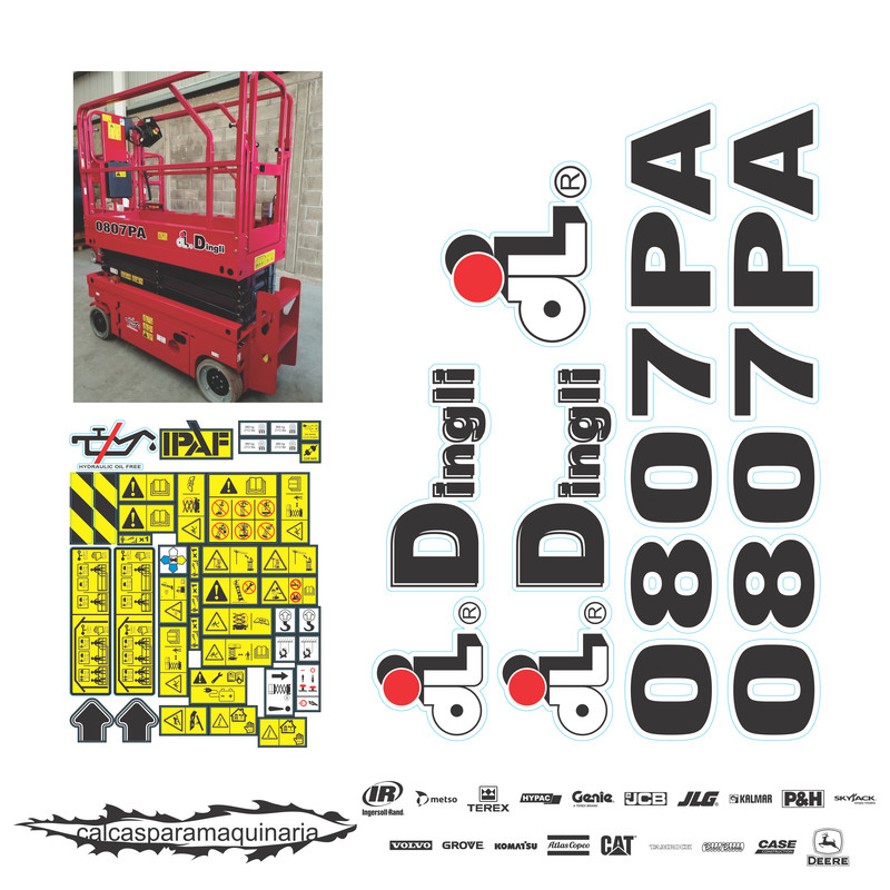 JUEGO DE CALCAS DE RESTAURACION PARA DINGLI 0807PA