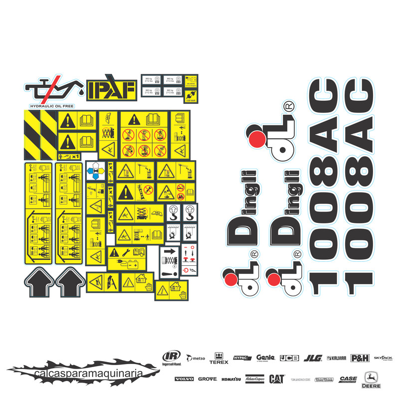 JUEGO DE CALCAS DE RESTAURACION PARA DINGLI 1008AC