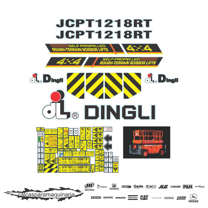 JUEGO DE CALCAS DE RESTAURACION PARA DINGLI JCPT 1218RT