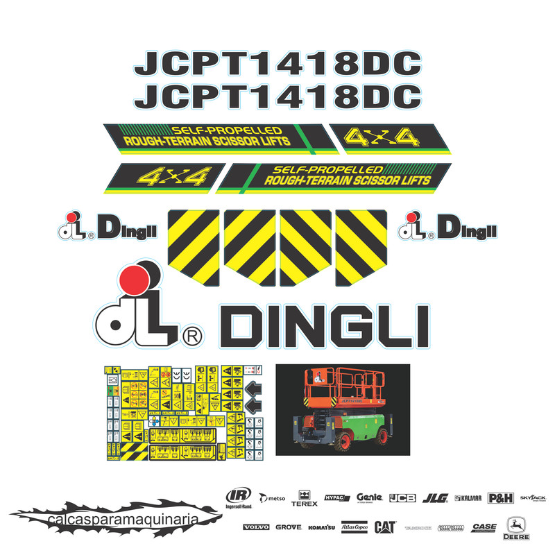 JUEGO DE CALCAS DE RESTAURACION PARA DINGLI JCPT 1418DC