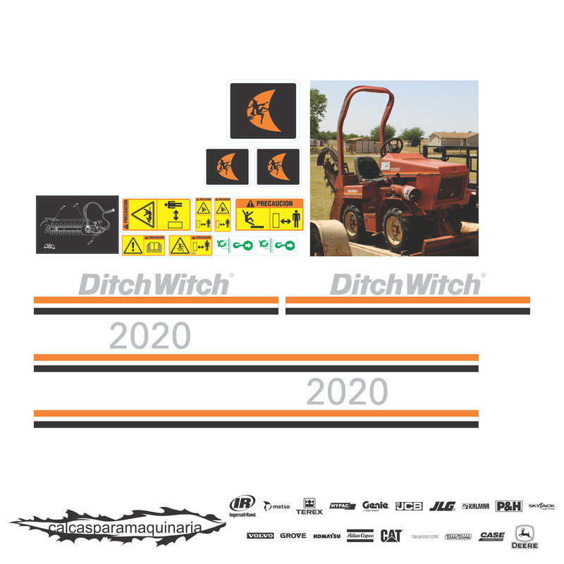 JUEGO DE CALCAS DE RESTAURACION PARA DITCH WITCH 2020