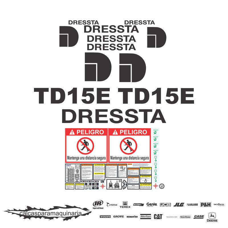 JUEGO DE CALCAS DE RESTAURACION PARA DRESSTA TD15E