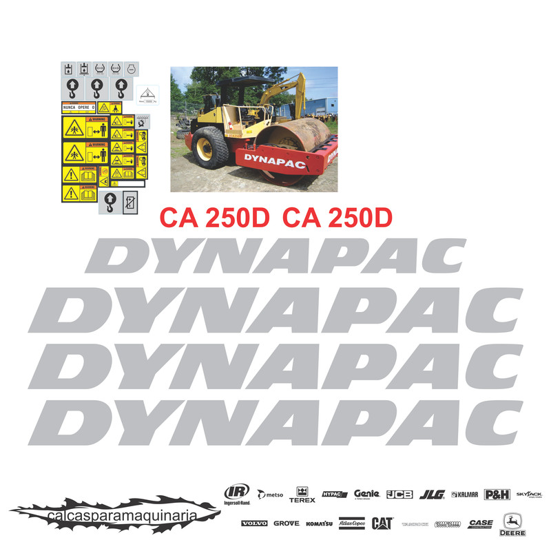 JUEGO DE CALCAS DE RESTAURACION PARA DYNAPAC CA250D