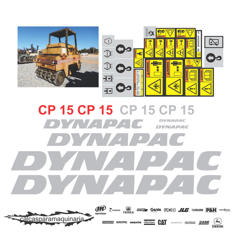 JUEGO DE CALCAS DE RESTAURACION PARA DYNAPAC CP15