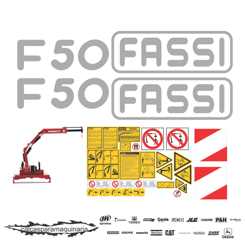 JUEGO DE CALCAS DE RESTAURACION PARA FASSI F50