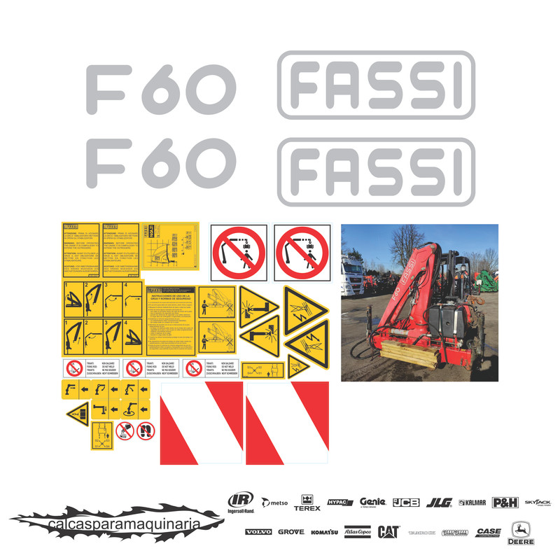 JUEGO DE CALCAS DE RESTAURACION PARA FASSI F60A21