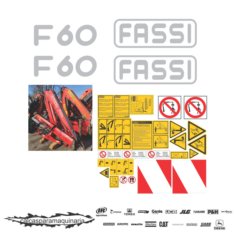 JUEGO DE CALCAS DE RESTAURACION PARA FASSI F60A22