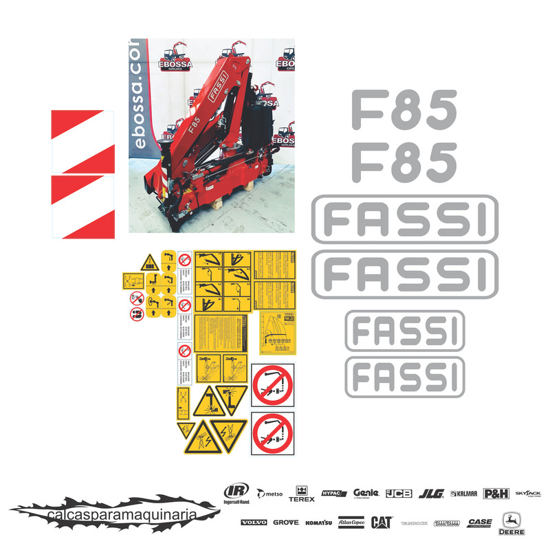 JUEGO DE CALCAS DE RESTAURACION PARA FASSI F85