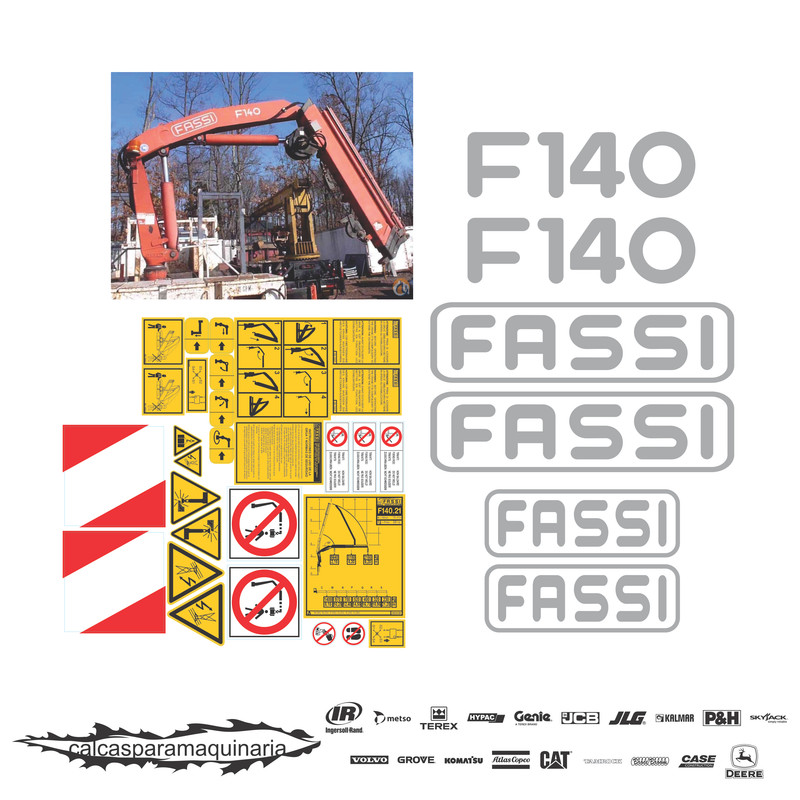 JUEGO DE CALCAS DE RESTAURACION PARA FASSI F140
