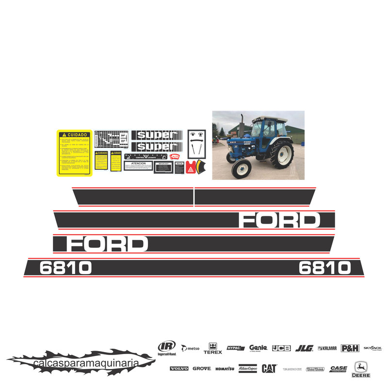 JUEGO DE CALCAS DE RESTAURACION PARA FORD 6810
