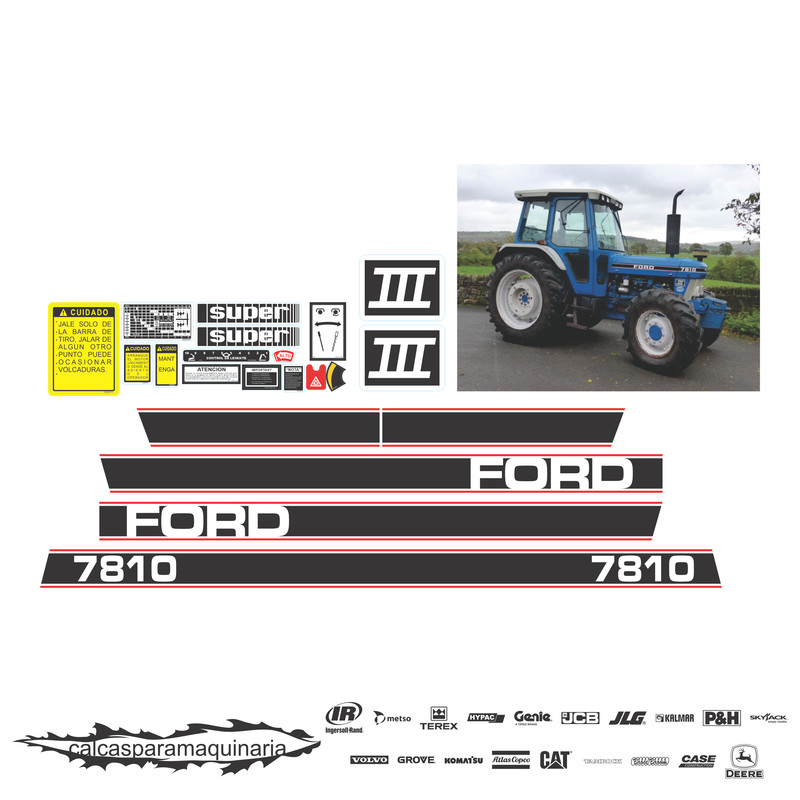JUEGO DE CALCAS DE RESTAURACION PARA FORD 7810