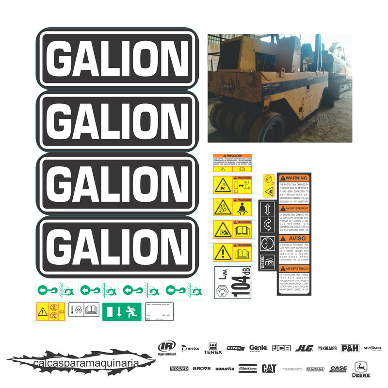 JUEGO DE CALCAS DE RESTAURACION PARA GALION SP3000