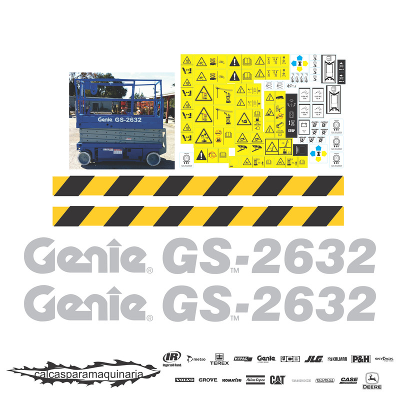 JUEGO DE CALCAS DE RESTAURACION PARA GENIE GS2632