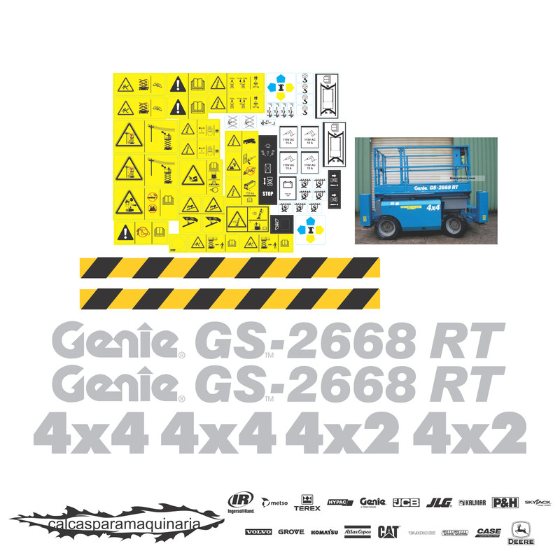 JUEGO DE CALCAS DE RESTAURACION PARA GENIE GS2668RT