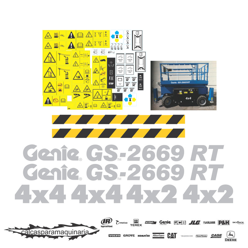 JUEGO DE CALCAS DE RESTAURACION PARA GENIE GS2669RT