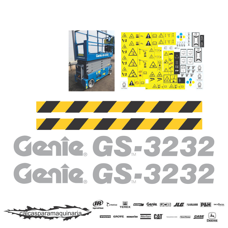 JUEGO DE CALCAS DE RESTAURACION PARA GENIE GS3232