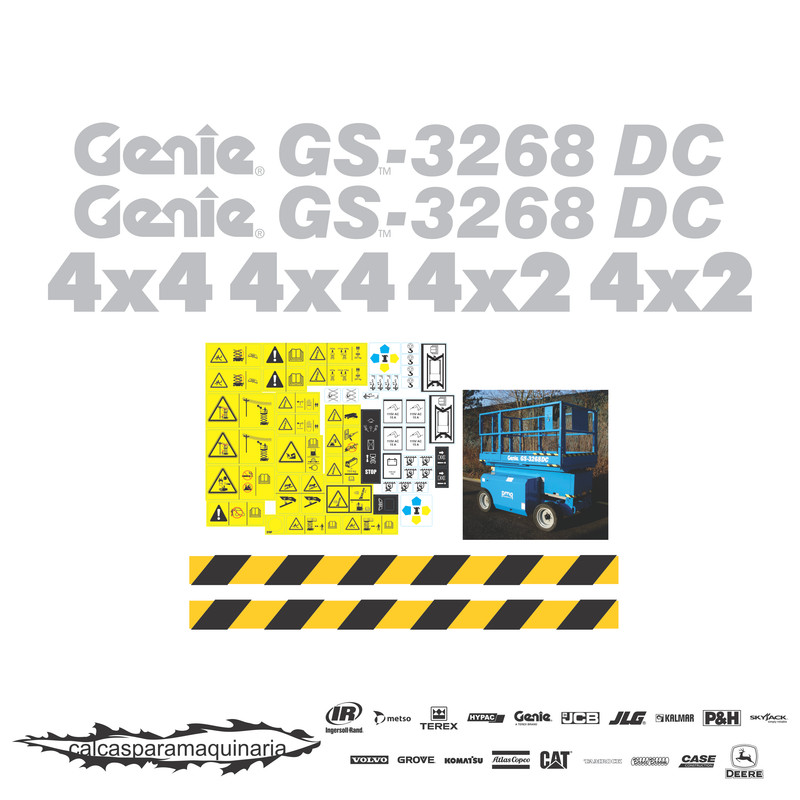 JUEGO DE CALCAS DE RESTAURACION PARA GENIE GS3268DC