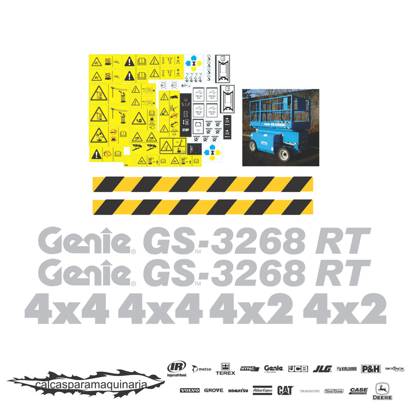 JUEGO DE CALCAS DE RESTAURACION PARA GENIE GS3268RT