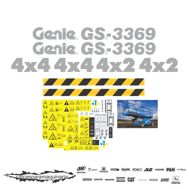 JUEGO DE CALCAS DE RESTAURACION PARA GENIE GS3369RT