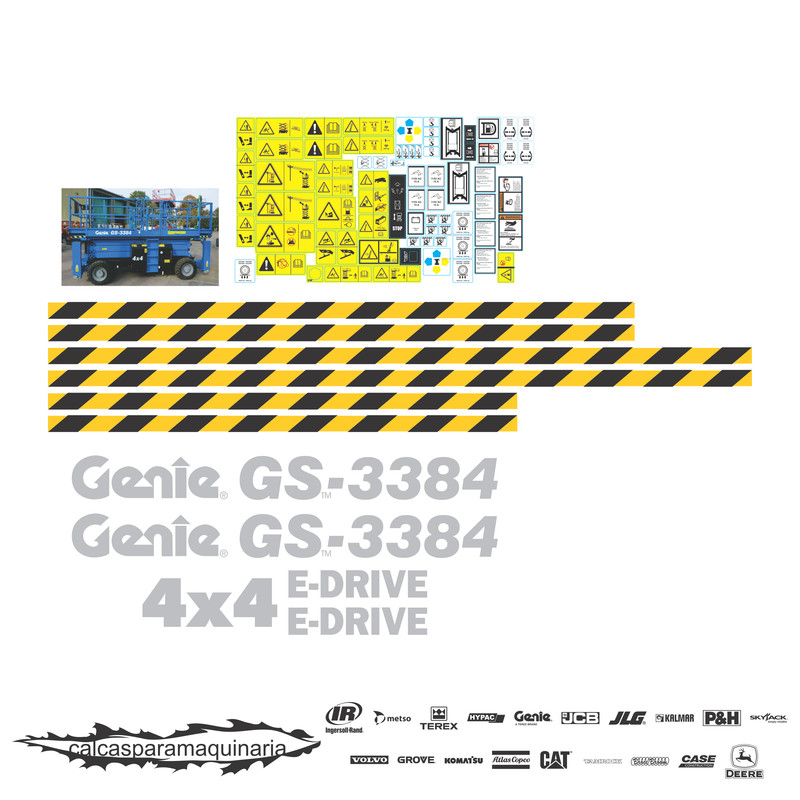 JUEGO DE CALCAS DE RESTAURACION PARA GENIE GS3384RT