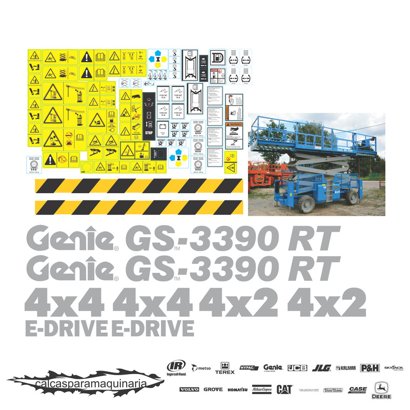 JUEGO DE CALCAS DE RESTAURACION PARA GENIE GS3390RT
