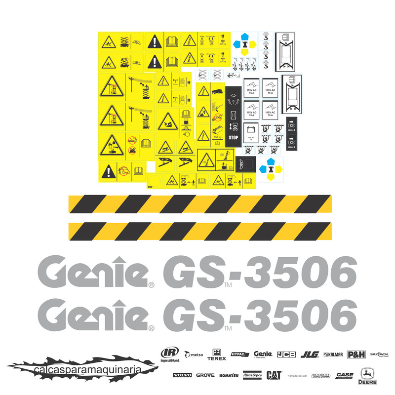 JUEGO DE CALCAS DE RESTAURACION PARA GENIE GS3506