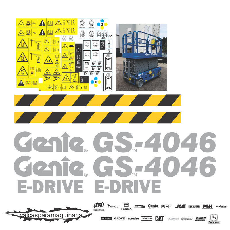 JUEGO DE CALCAS DE RESTAURACION PARA GENIE GS4046 EDRIVE