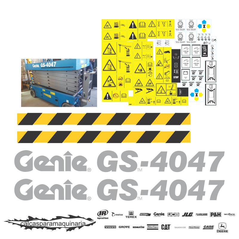 JUEGO DE CALCAS DE RESTAURACION PARA GENIE GS4047